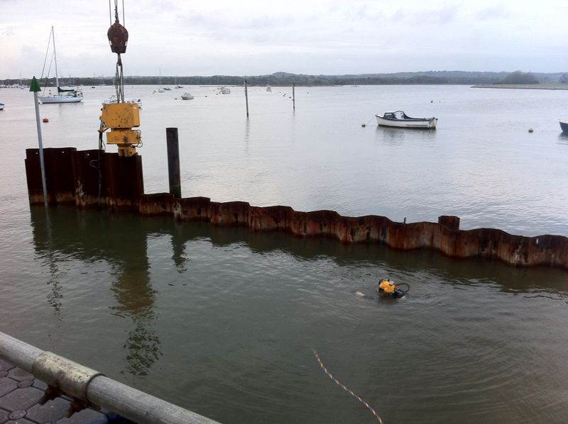 Completing removal of cofferdam