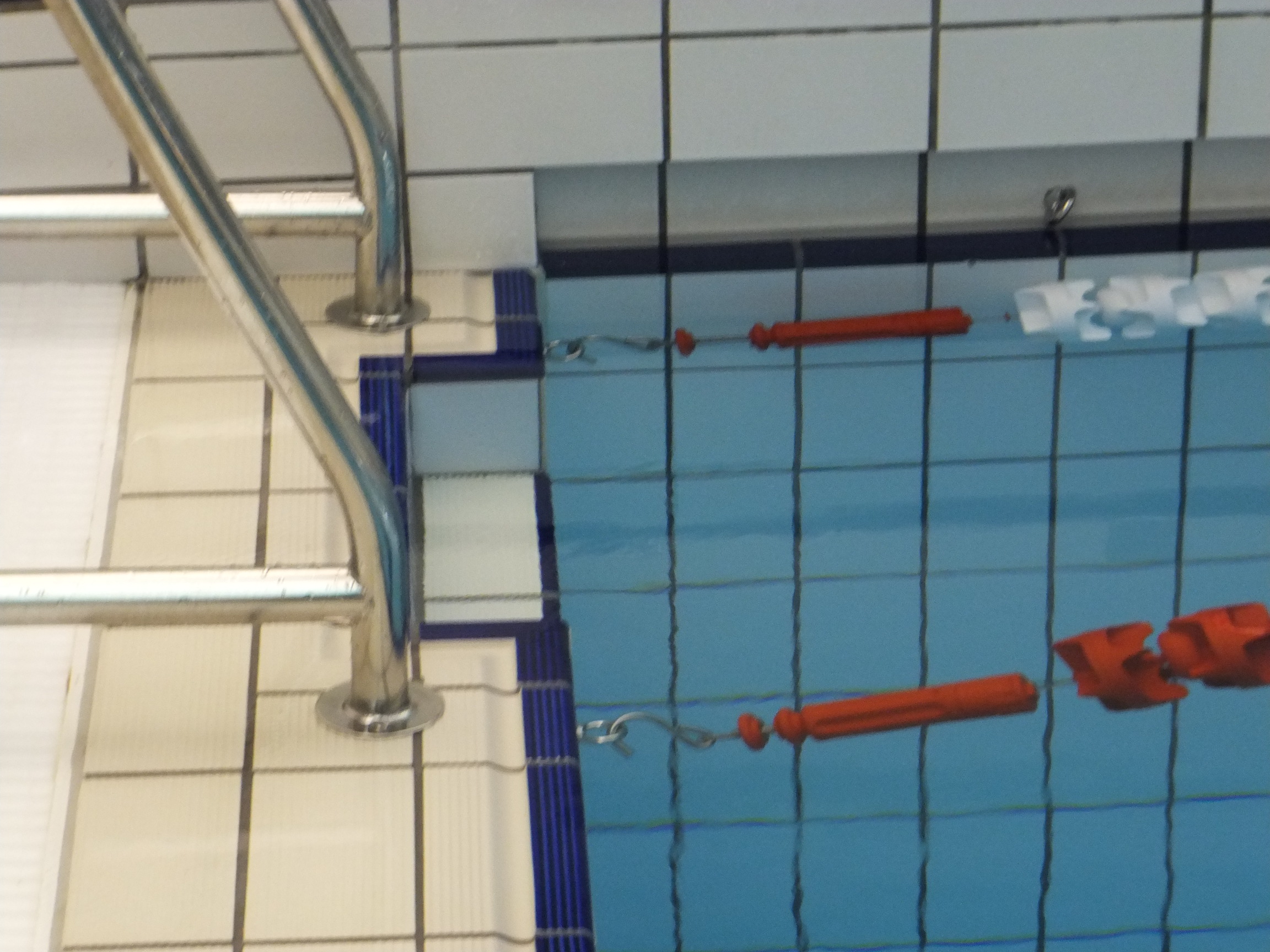 Two removable eyebolts on each side of the pool were installed for each goal 