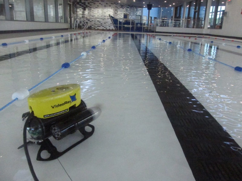 ROV ready for an inspection under a moving floor